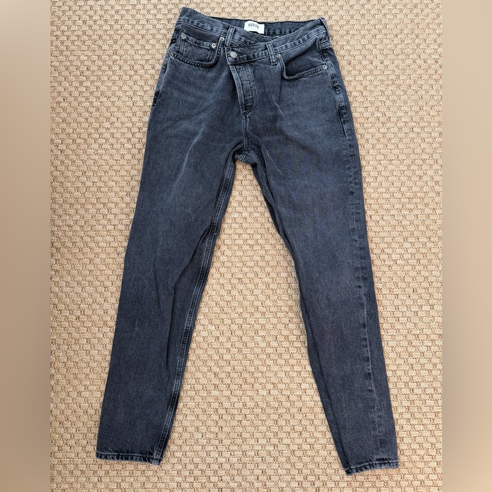 Agolde Women's Straight Leg Jeans - Dark Gray